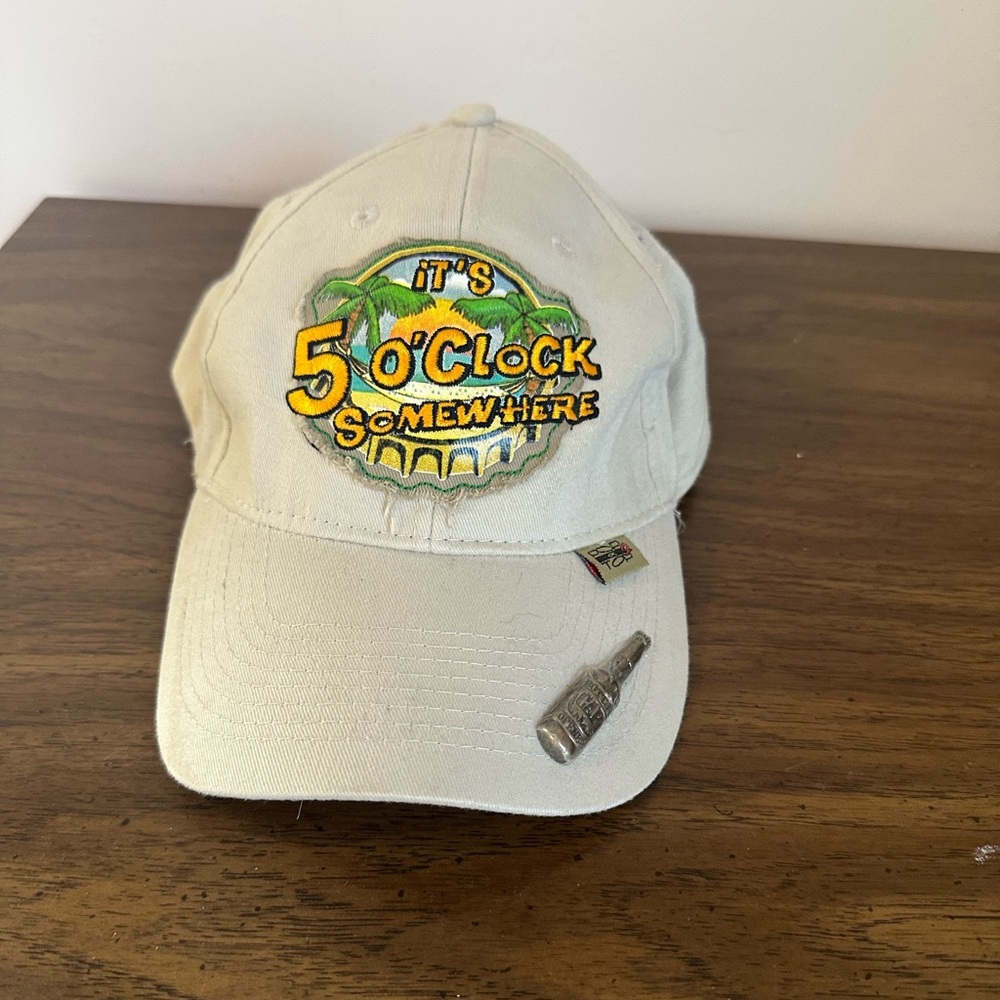 Beige 'It's 5 O'Clock Somewhere' Cap